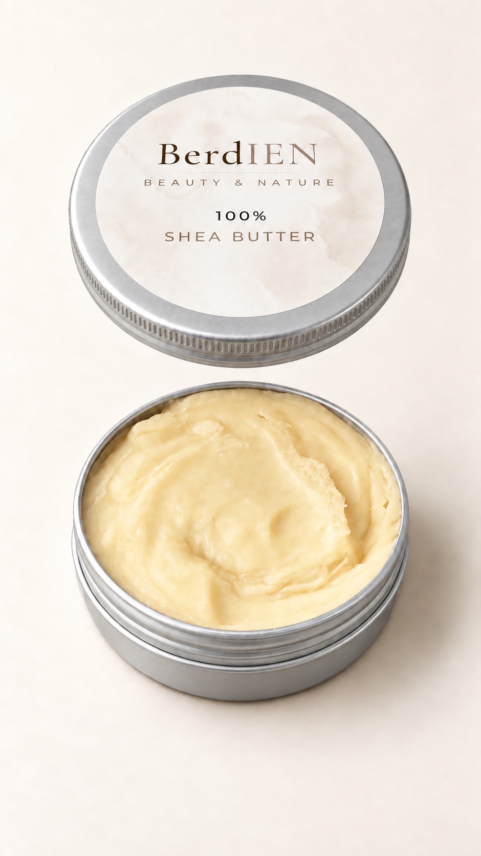 Sfeerbeeld van de geopende pure Shea Butter